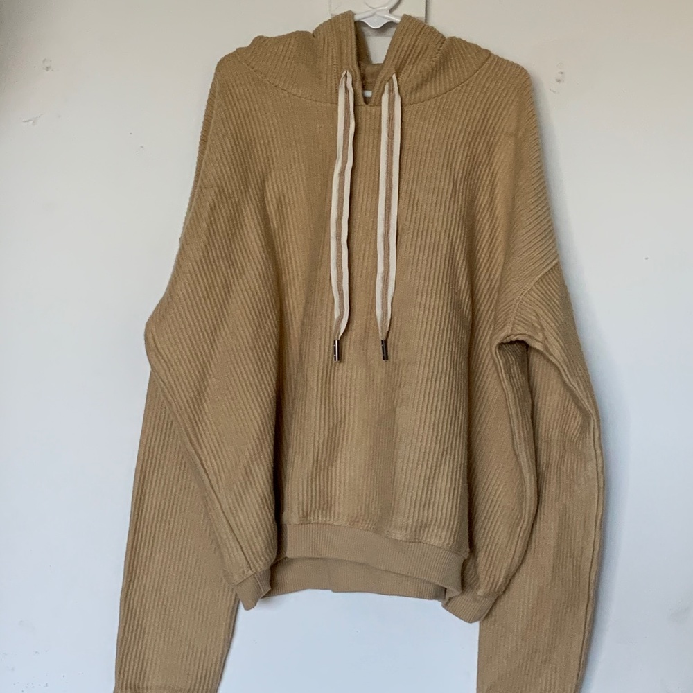 NWT aerie ribbed corduroy hoodie